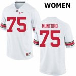 NCAA Ohio State Buckeyes Women's #75 Thayer Munford White Nike Football College Jersey NHJ8445JF